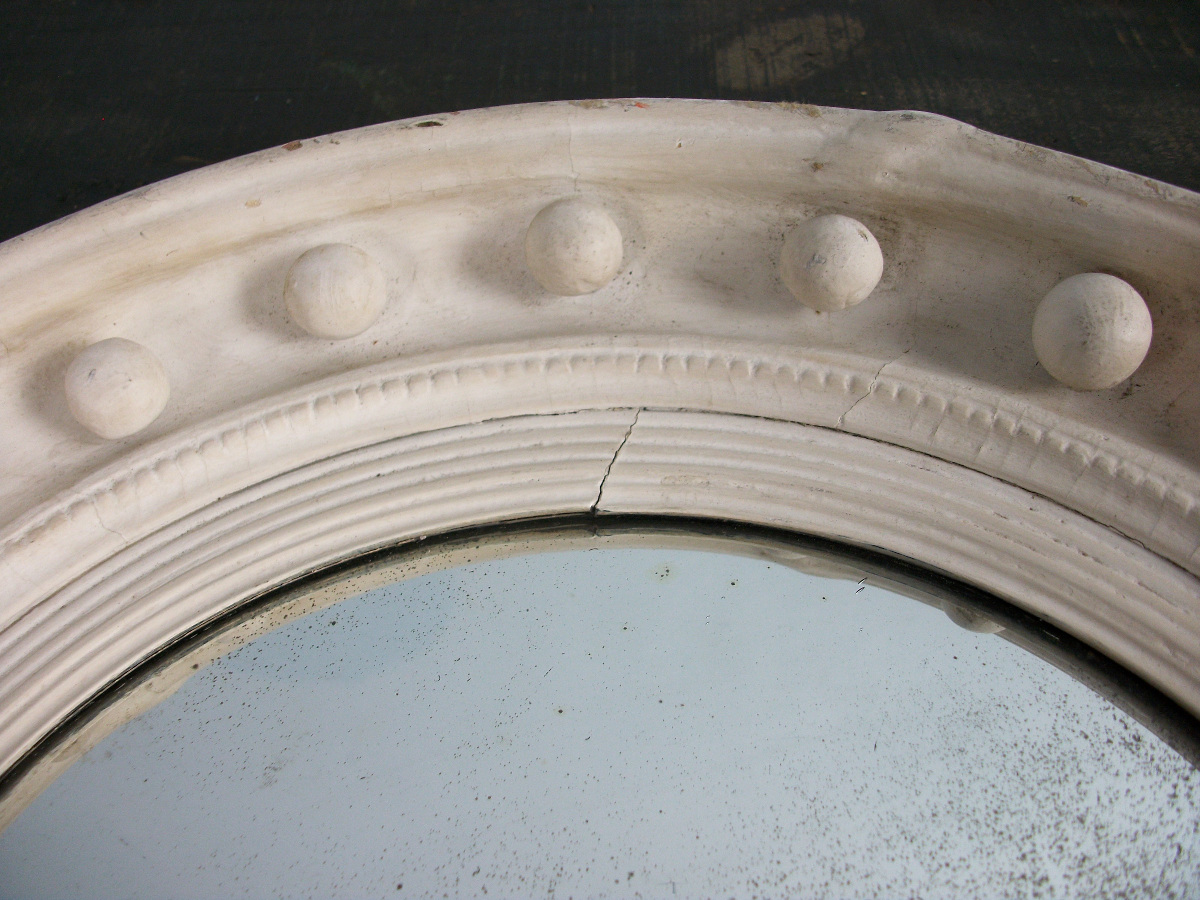  	Painted Regency Convex Mirror